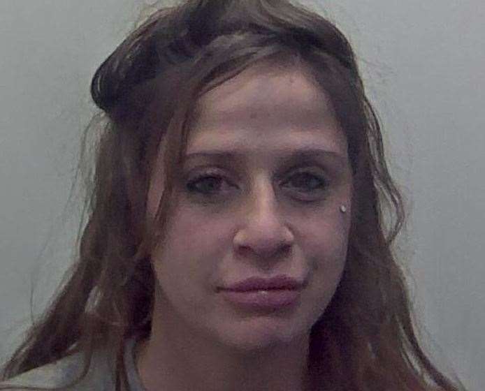 Abbie Lucas has been jailed for stabbing a young man in the back with kitchen scissors at her Whitstable home. Picture: Kent Police