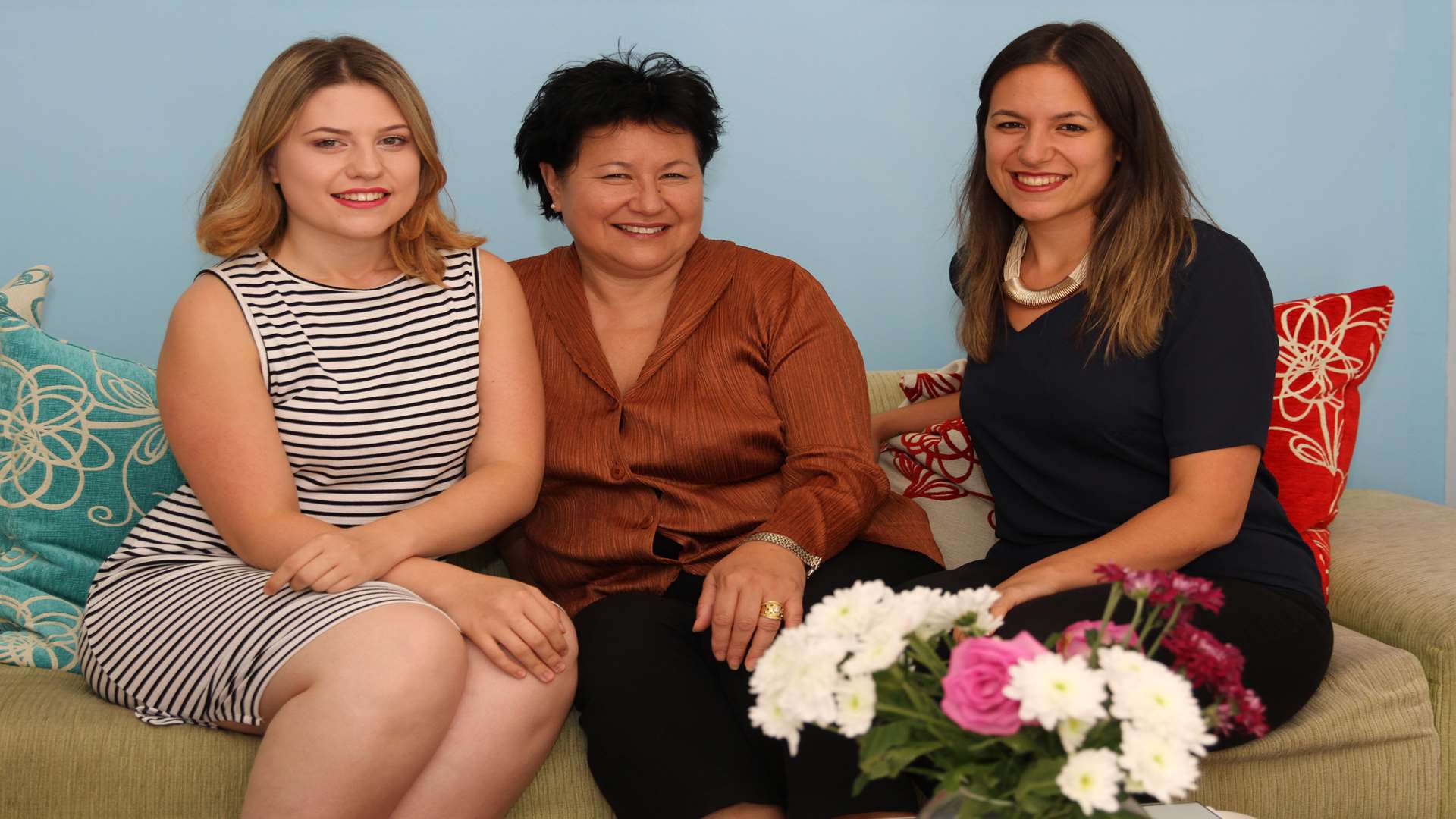 Olympia Brightley-Hodges, Anita Brightley-Hodges and Amalia Brightley-Hodges in the Family Business Place studio