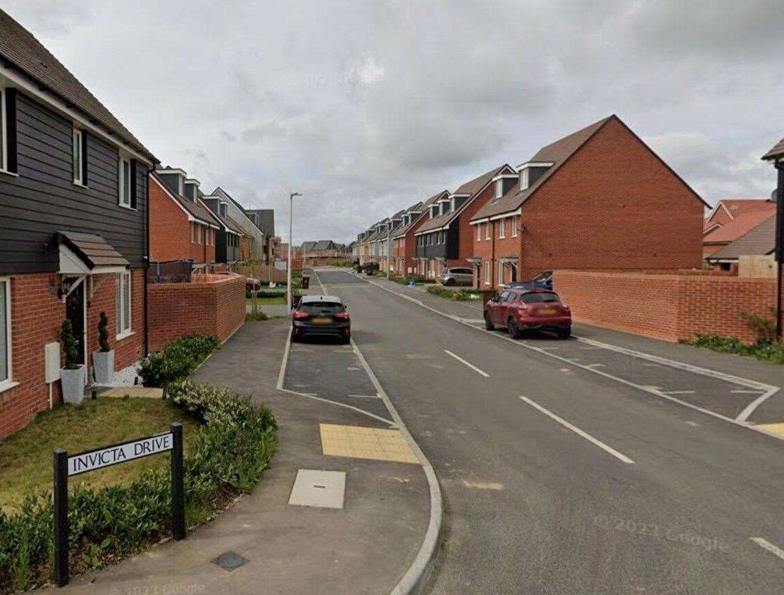 A delivery driver had her van stolen in Invicta Drive, Rochester. Picture: Google Maps