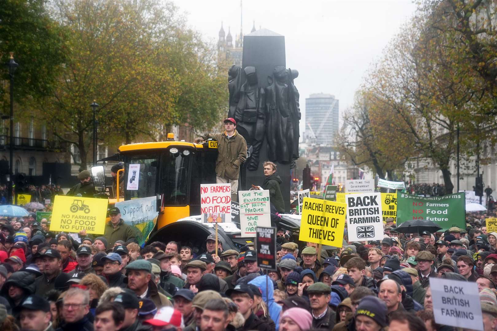 The police estimated 13,000 people had taken part in the protest in Whitehall (James Manning/PA)