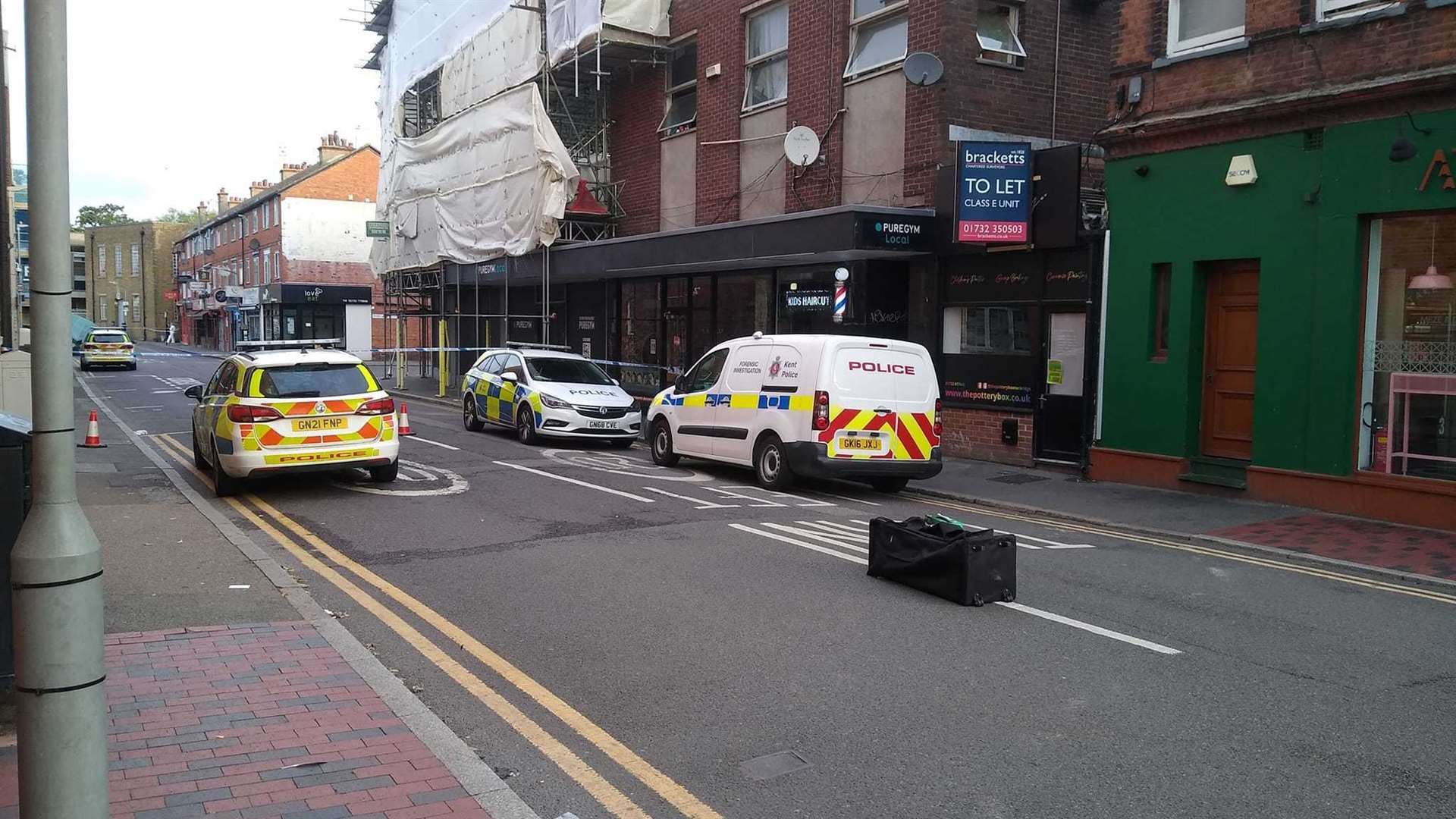 Police in Avebury Avenue after the incident. Picture: Mark Hood and Paul Stepto, KCC councillors