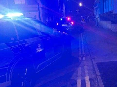 Unmarked police Volvos were spotted in Cavendish Street, Ramsgate, last night. Picture: Connor Lang