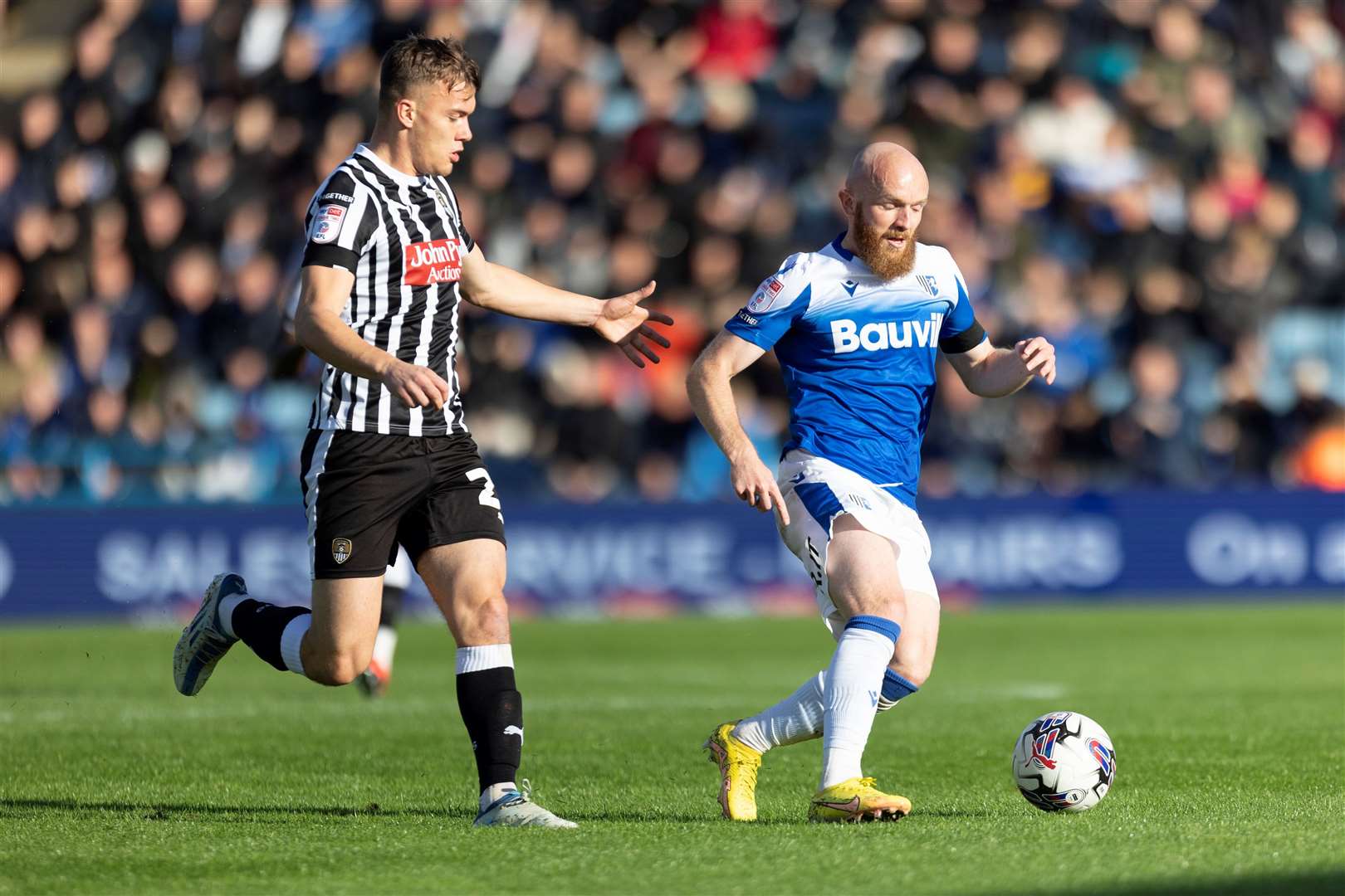 Jonny Williams in action for Gillingham against Notts County Picture: @Julian_KPI