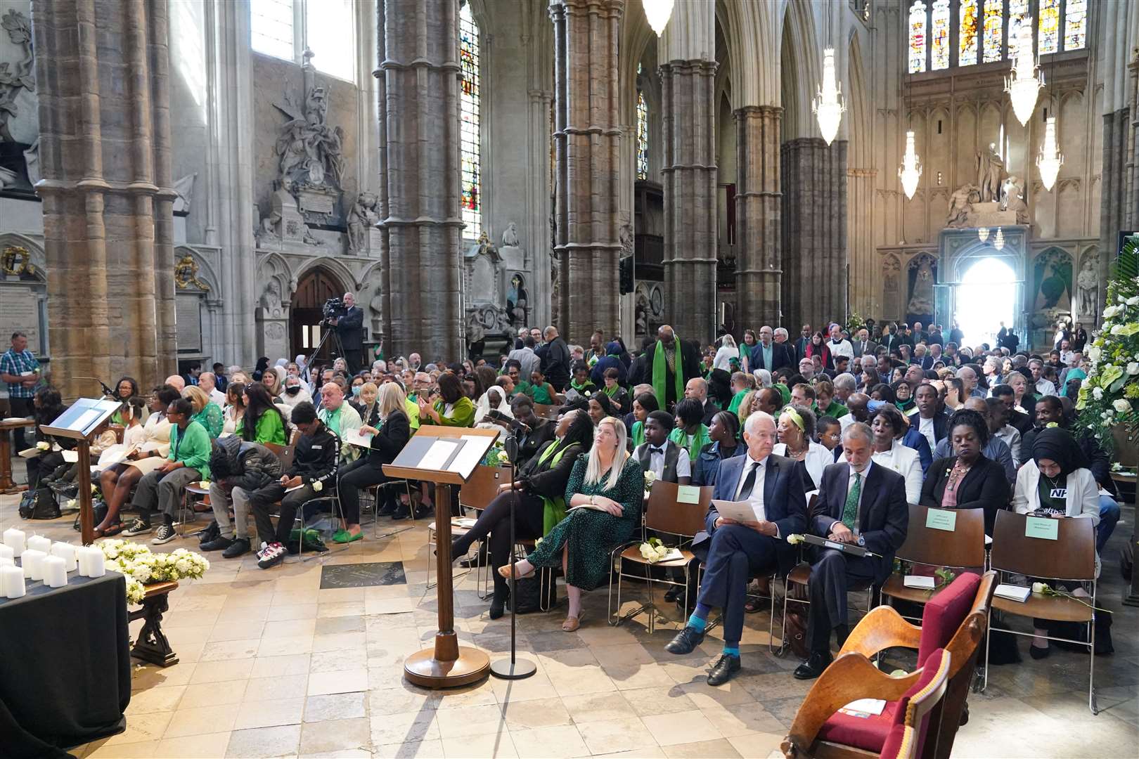 Grenfell survivors, the bereaved and members of the community were gathering on Tuesday to remember those who perished (Jonathan Brady/PA)