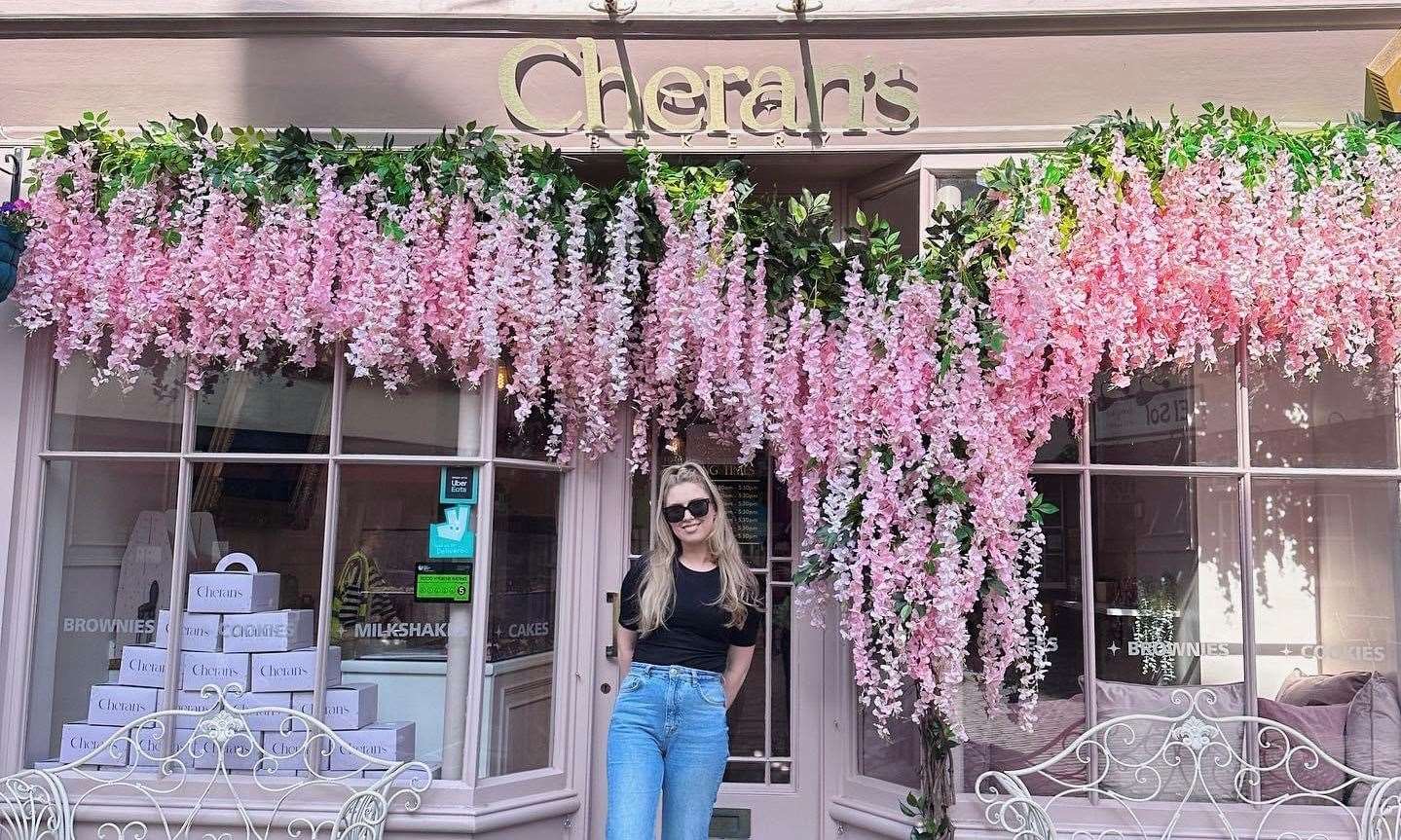 Cheran outside her Canterbury bakery. Picture: Cheran's Bakery