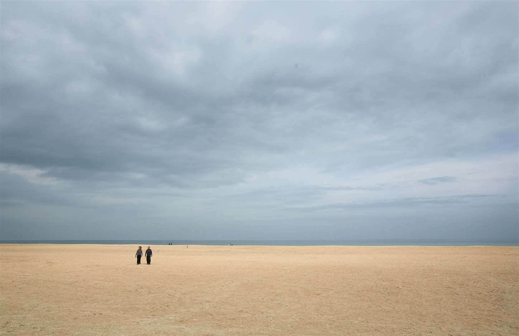 A view of the beach in Ouistreham, Normandy, France, known as Sword Beach (Gareth Fuller/PA)