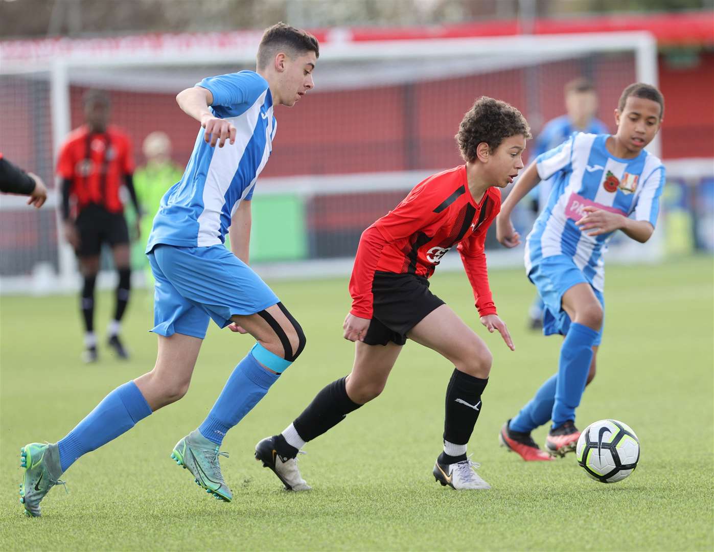 Unique Football Academy under-13s on the ball on Sunday. Picture: PSP Images