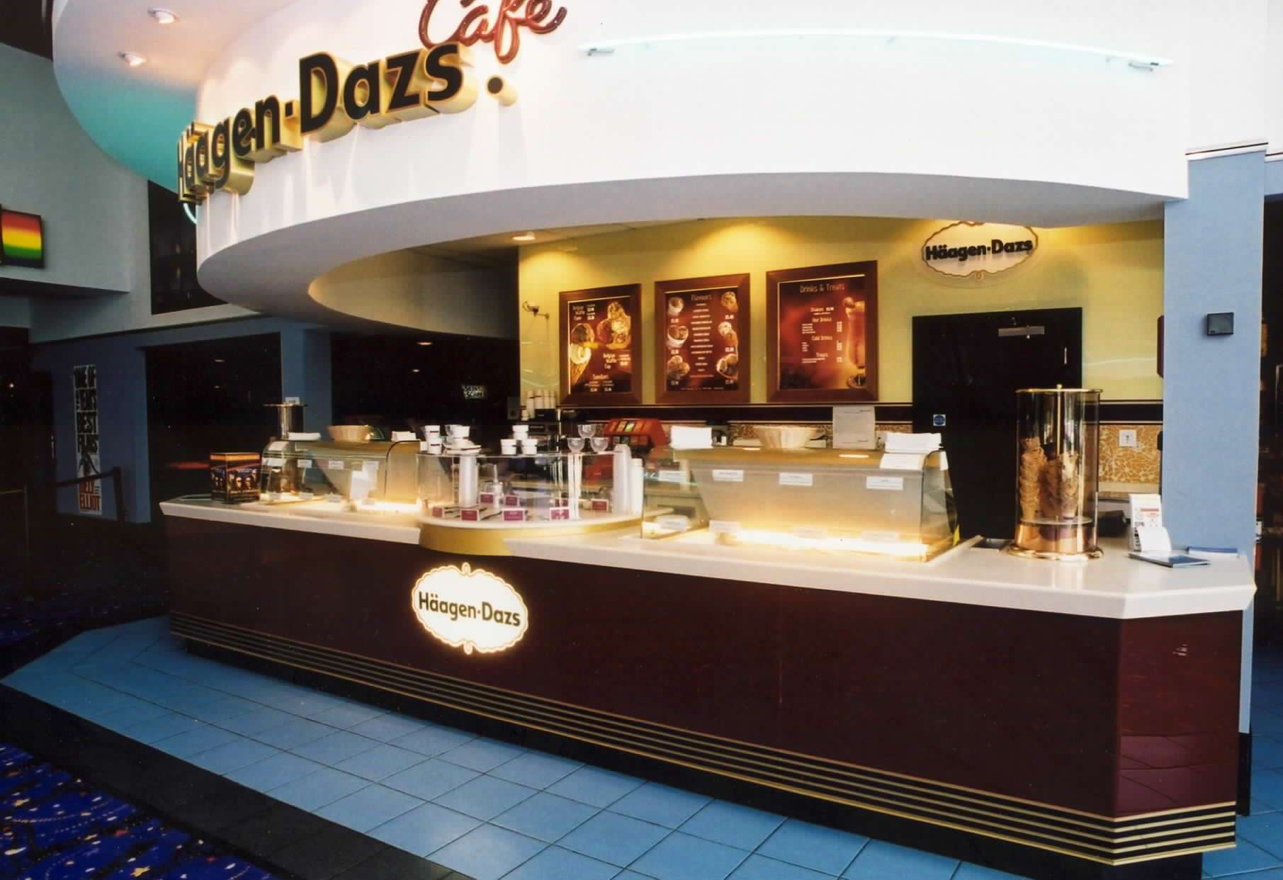 American ice cream brand Häagen-Dazs was previously on sale in the foyer