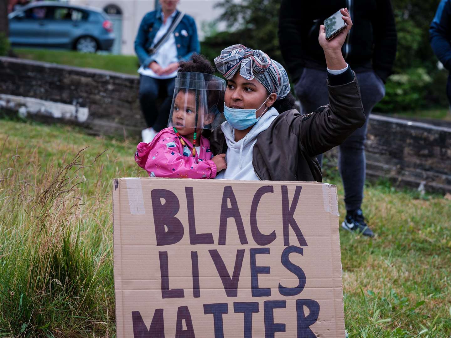 Athena Xavier attended with her three year-old daughter Theama-Rose Xavier-Emmerson Photo: Katie Blench