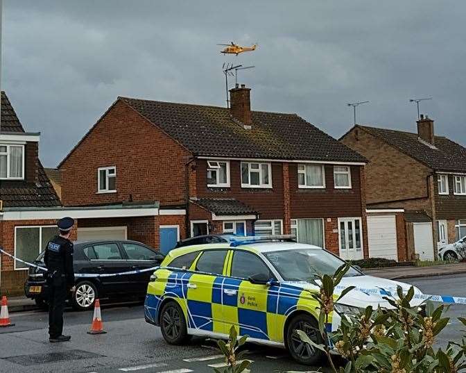 Police in Adelaide Drive on Friday, March 22