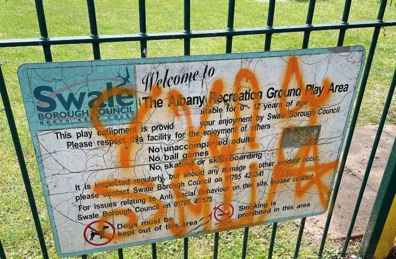 Graffiti in Sittingbourne parks is on the rise