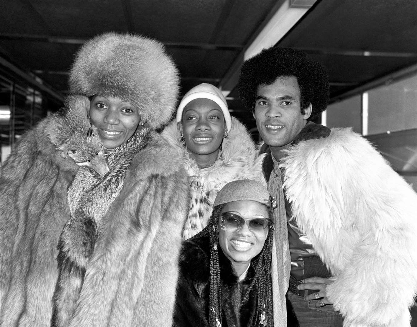 Pop group Boney M, (L-R) Liz Mitchell, Mazie Williams, Bobby Farrell and Marcia Barrett (PA)