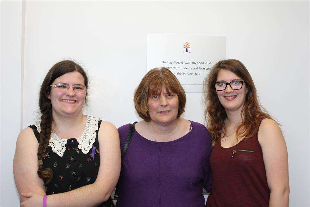 Nicola's mother Roz with sisters Emily, left and Charlotte, right