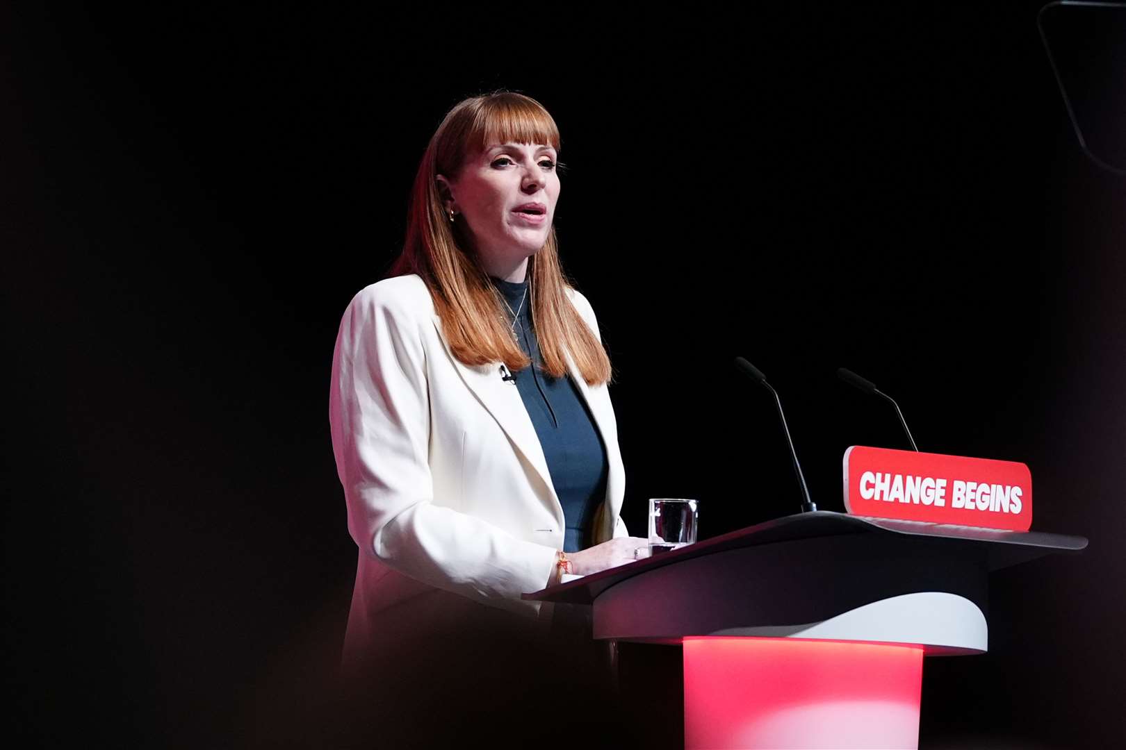 Deputy Prime Minister Angela Rayner should have the right to call Tories scum, Sir Jacob Rees-Mogg told conference (Peter Byrne/PA)