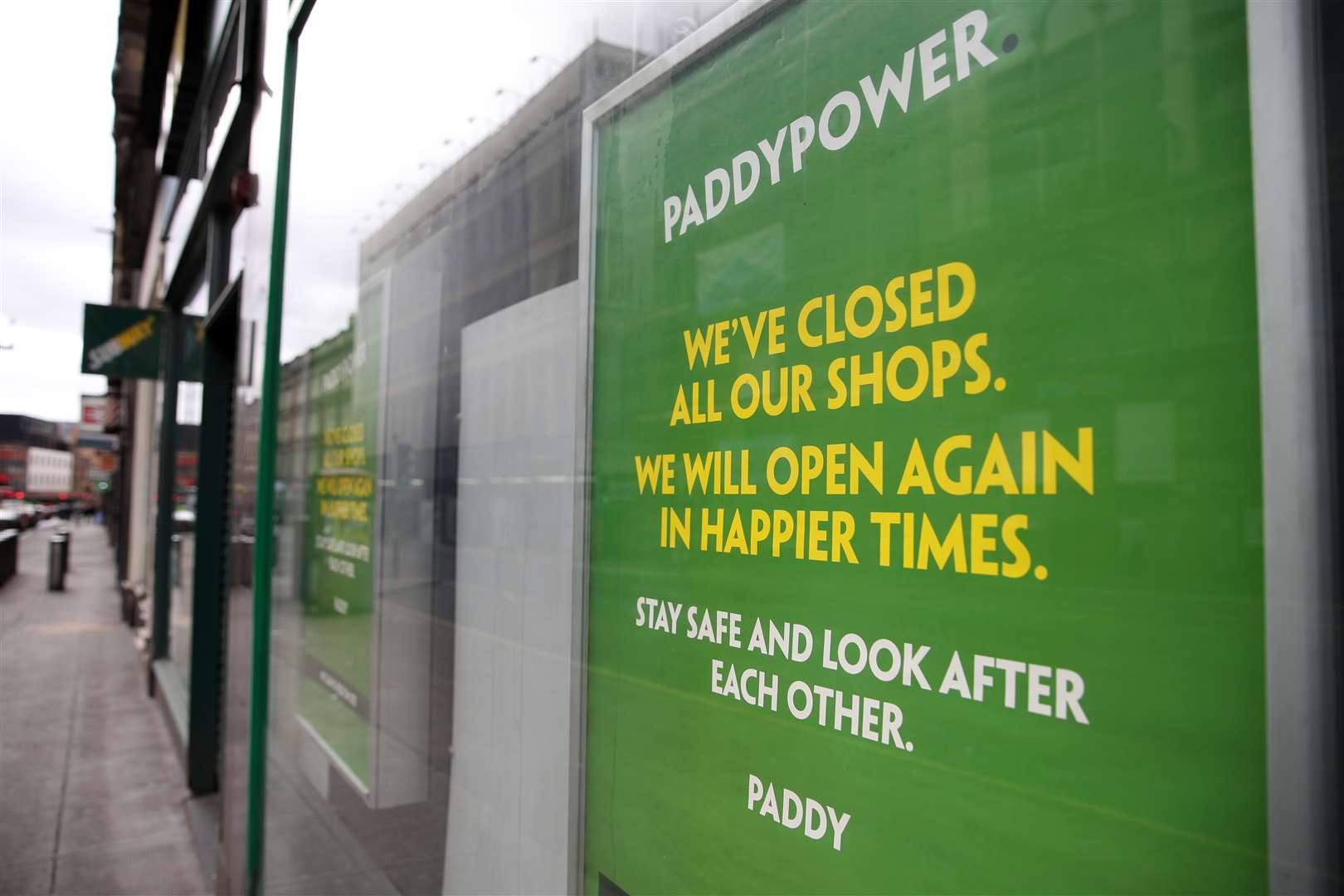 High street bookies are closed during the lockdown (Andrew Milligan/PA)