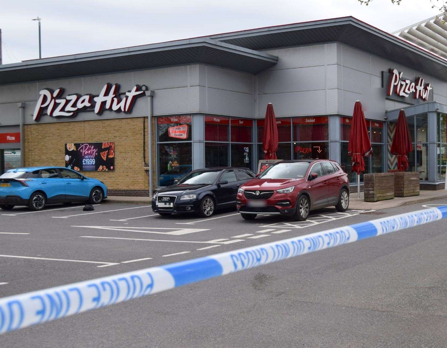 Prospect Place retail park in Dartford was cordoned off after a "suspicious" package was found near Pizza Hut