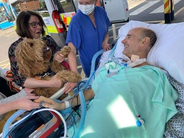 Nigel Avery is reunited with his beloved dog Martha