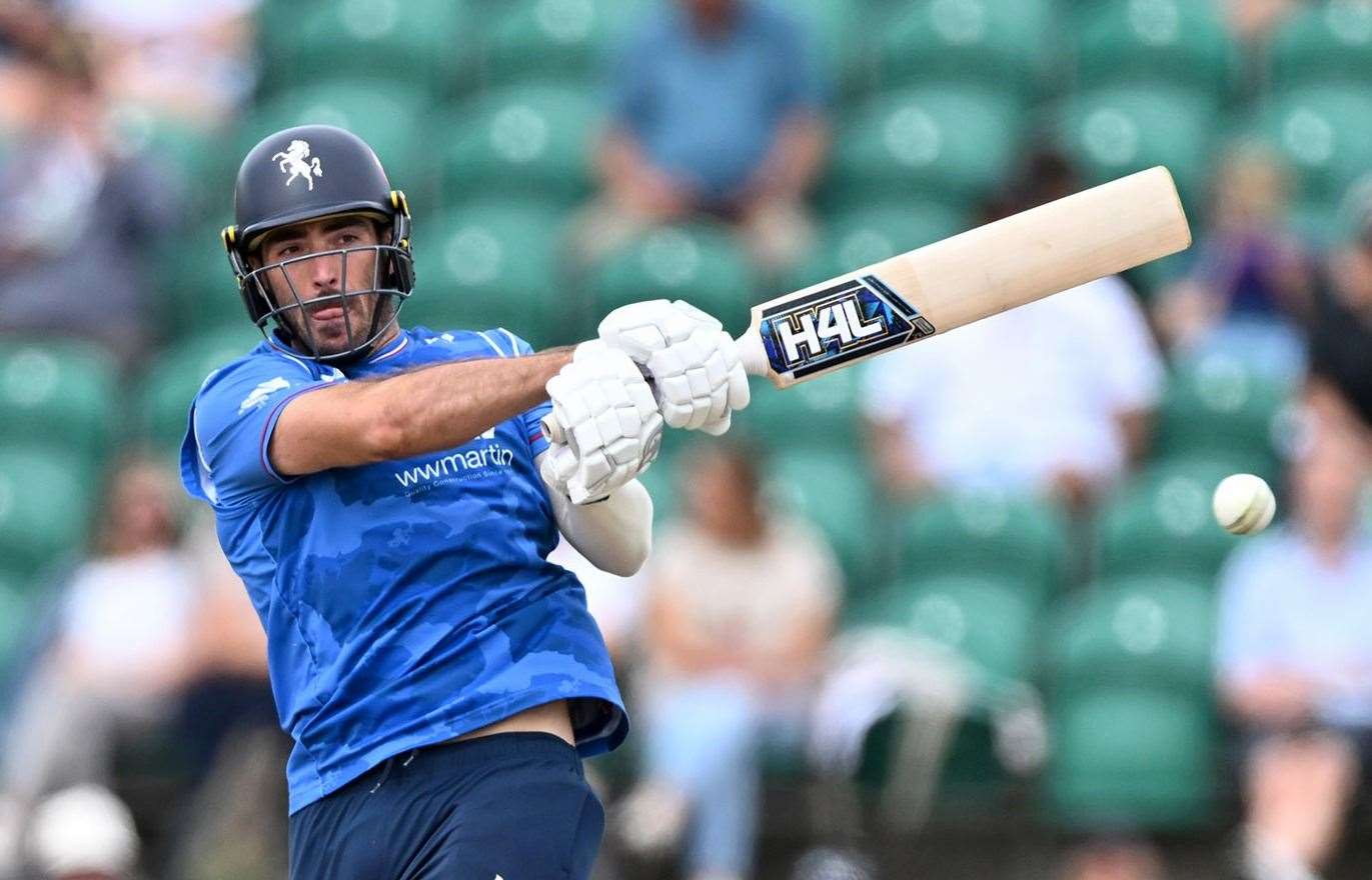 Grant Stewart - blasted a List A-best 78 from 60 balls as Kent Spitfires narrowly lost to Worcestershire Rapids on Wednesday. Picture: Keith Gillard