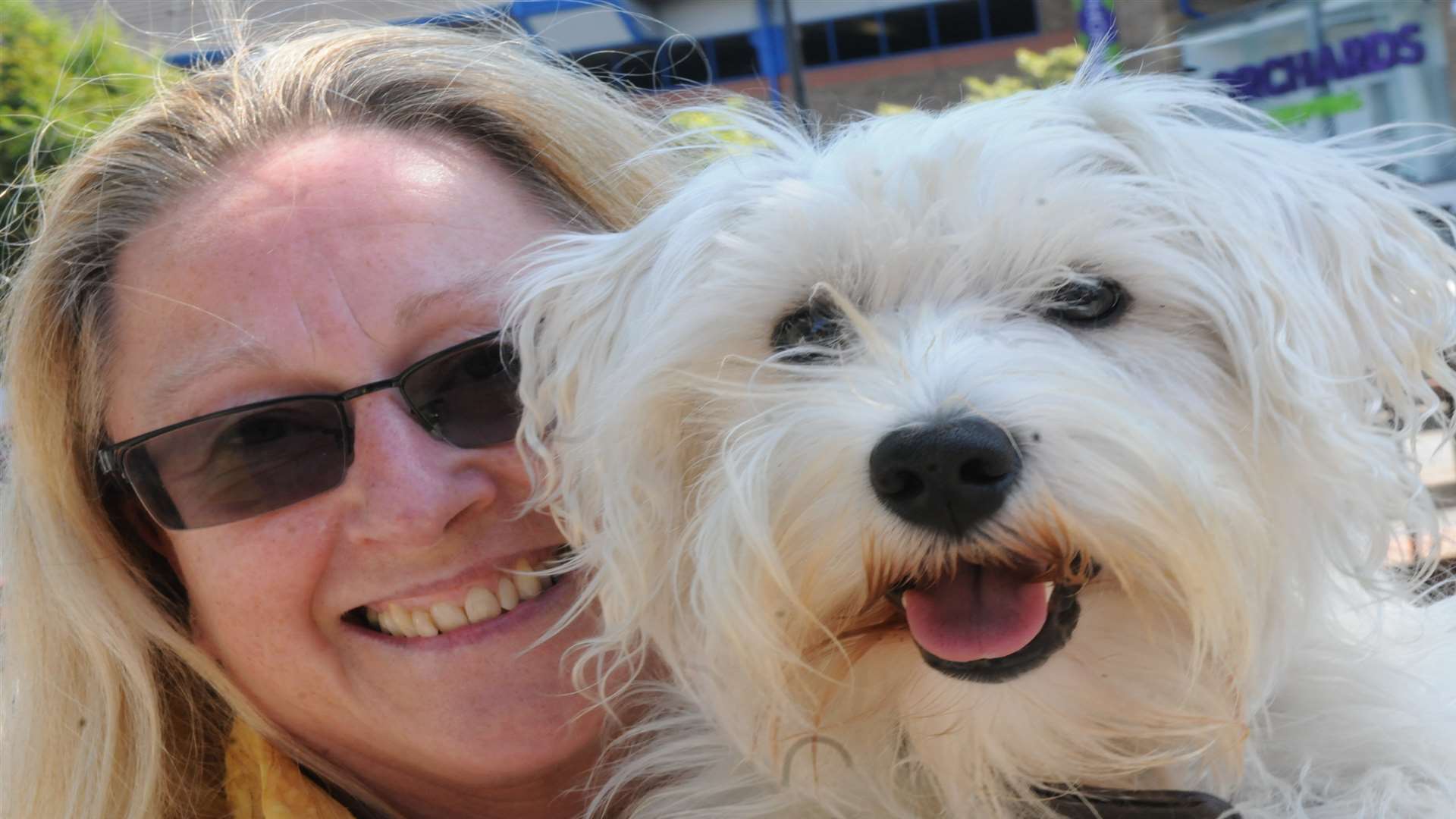 Linda Russel with her dog Heston