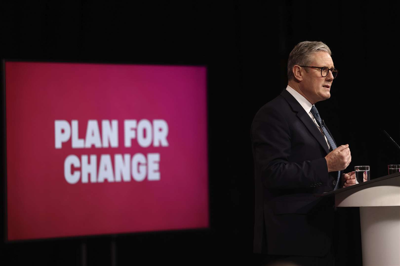 Prime Minister Sir Keir Starmer gives a speech in Buckinghamshire setting out his Government’s “plan for change” (PA)