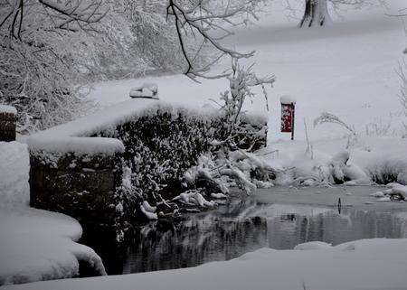 Snow in Mote Park, Maidstone.