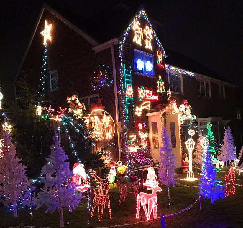 Kevin and Pat’s home in Oak Drive, Larkfield, will be lit up one last time. Picture: Nichole Marney-Green