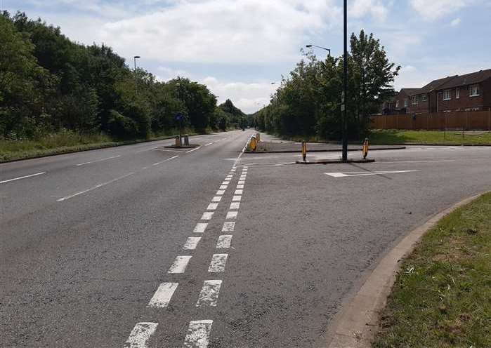 The junction between North Dane Way and Lordswood Lane