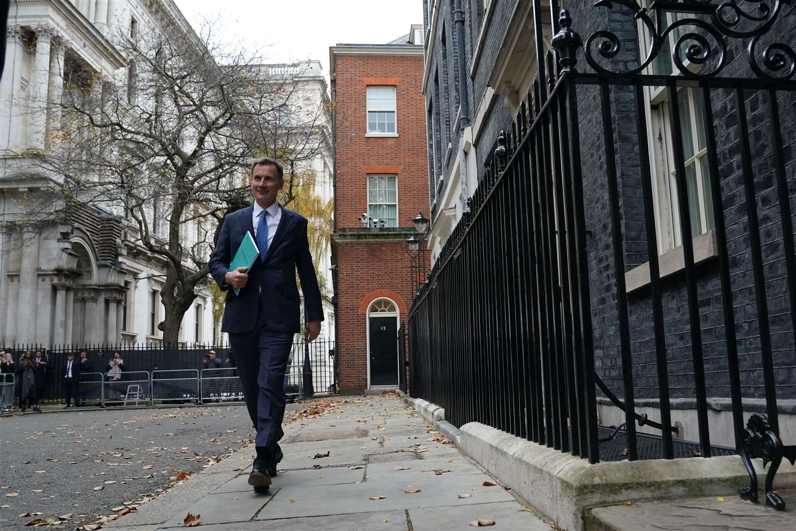 Mr Hunt leaving Downing Street before delivering his speech on Wednesday (Stefan Rousseau/PA)