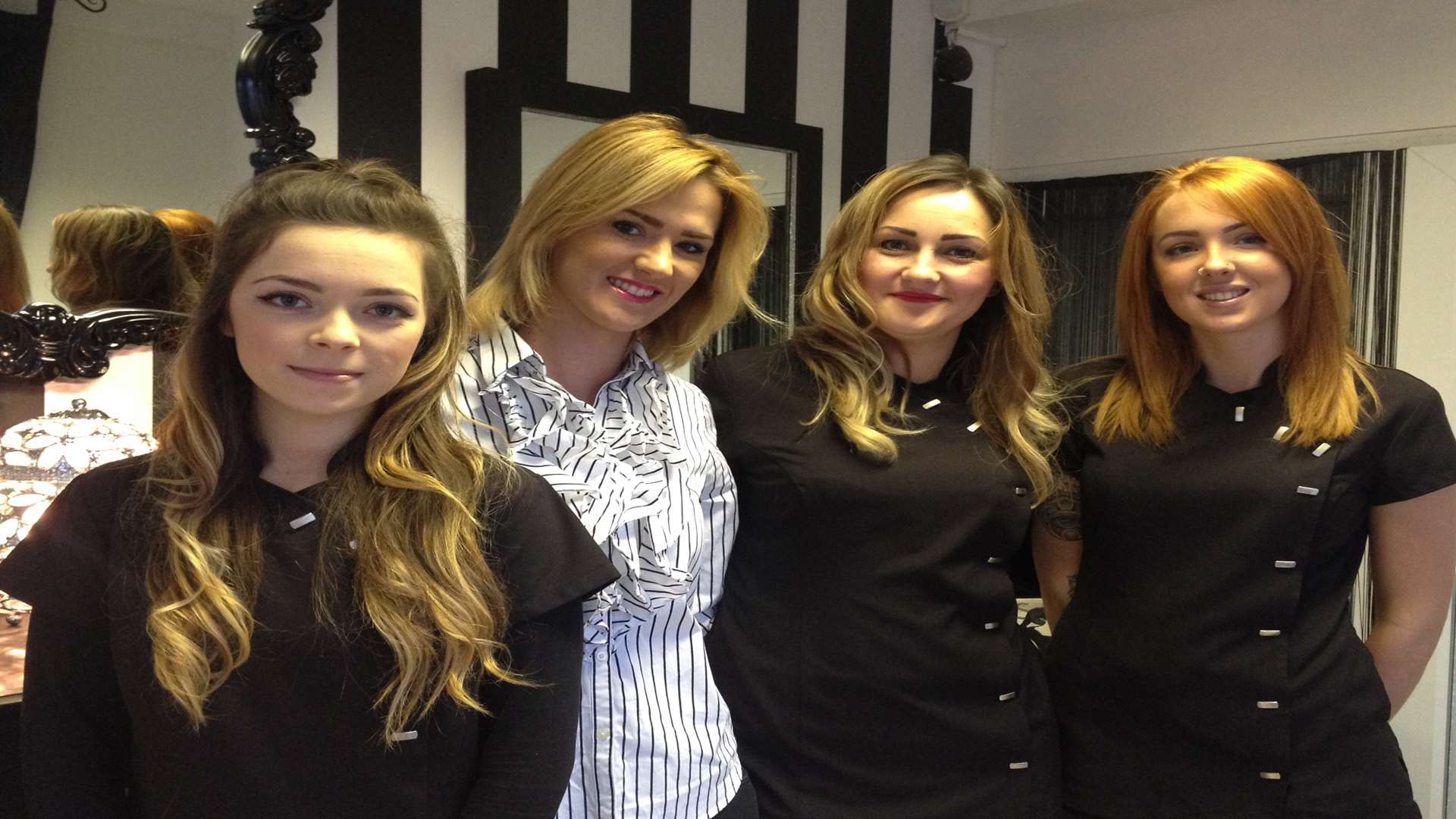 Sophie Humphrey and her Black Diamondz team; (left to right) Georgia Gurney, Sophie Humphrey, Jurgita Bulpitt and Daisy Gibb