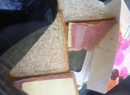 Spread it about... the sandwich had no butter