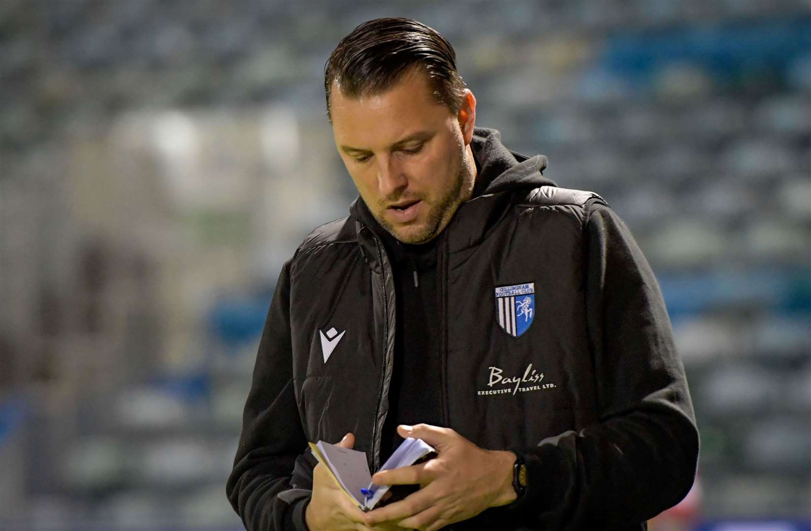 Gillingham manager Mark Bonner. Picture: Stuart Watson