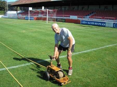 Peter Norton has made great improvements to the Stonebridge Road pitch