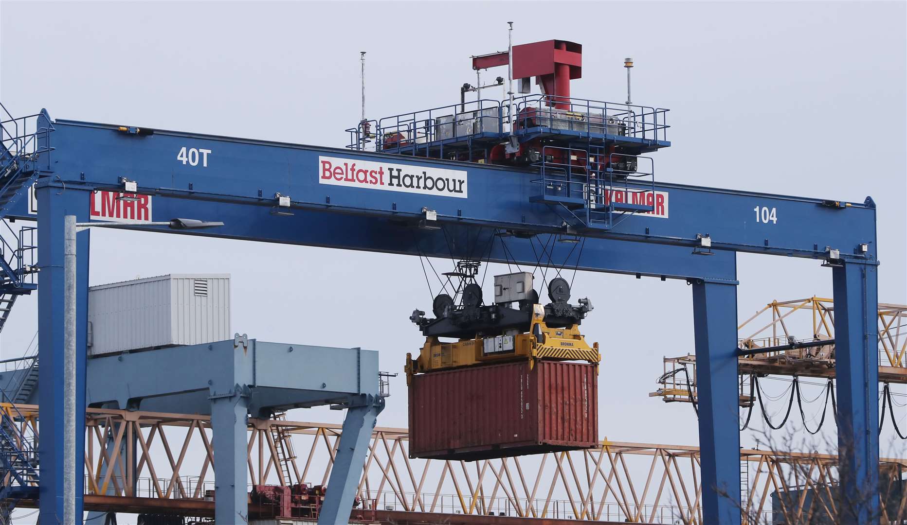 A general view of Belfast harbour freight operations. Picture date: Saturday February 27, 2021. PA Photo. See PA story POLITICS Brexit Export . Photo credit should read: Niall Carson/PA Wire