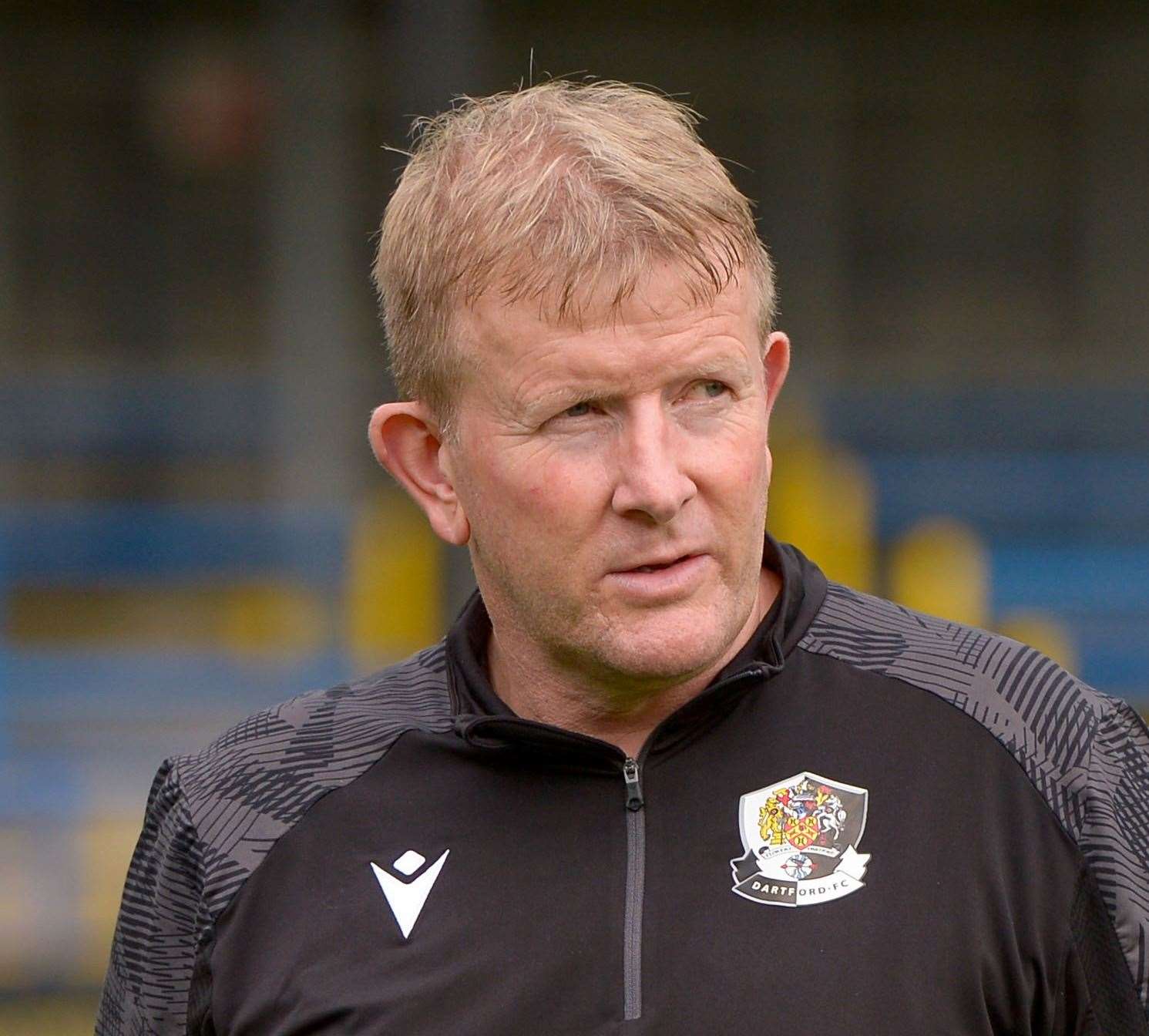 Dartford manager Ady Pennock - takes his side to Sheppey in the Velocity Cup tonight. Picture: Stuart Watson