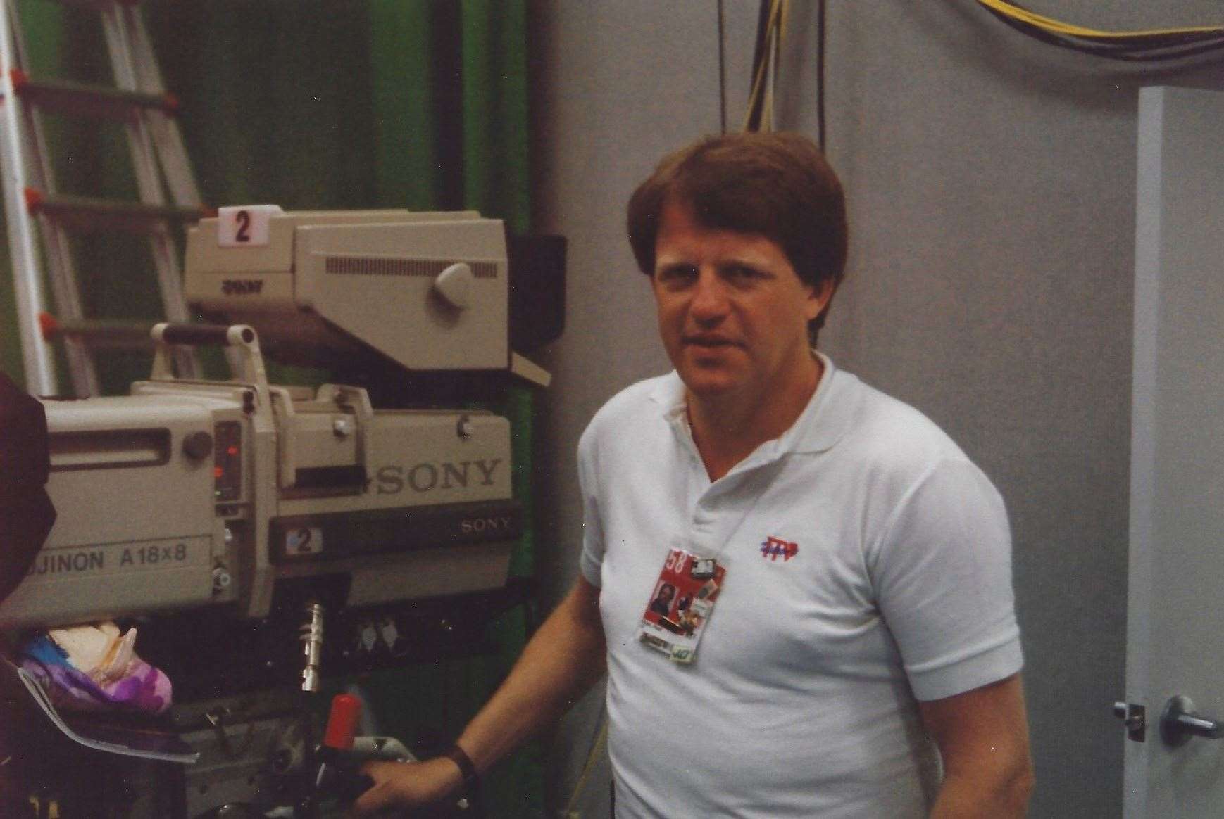 Paul Ryan working at the 1994 World Cup for ITV