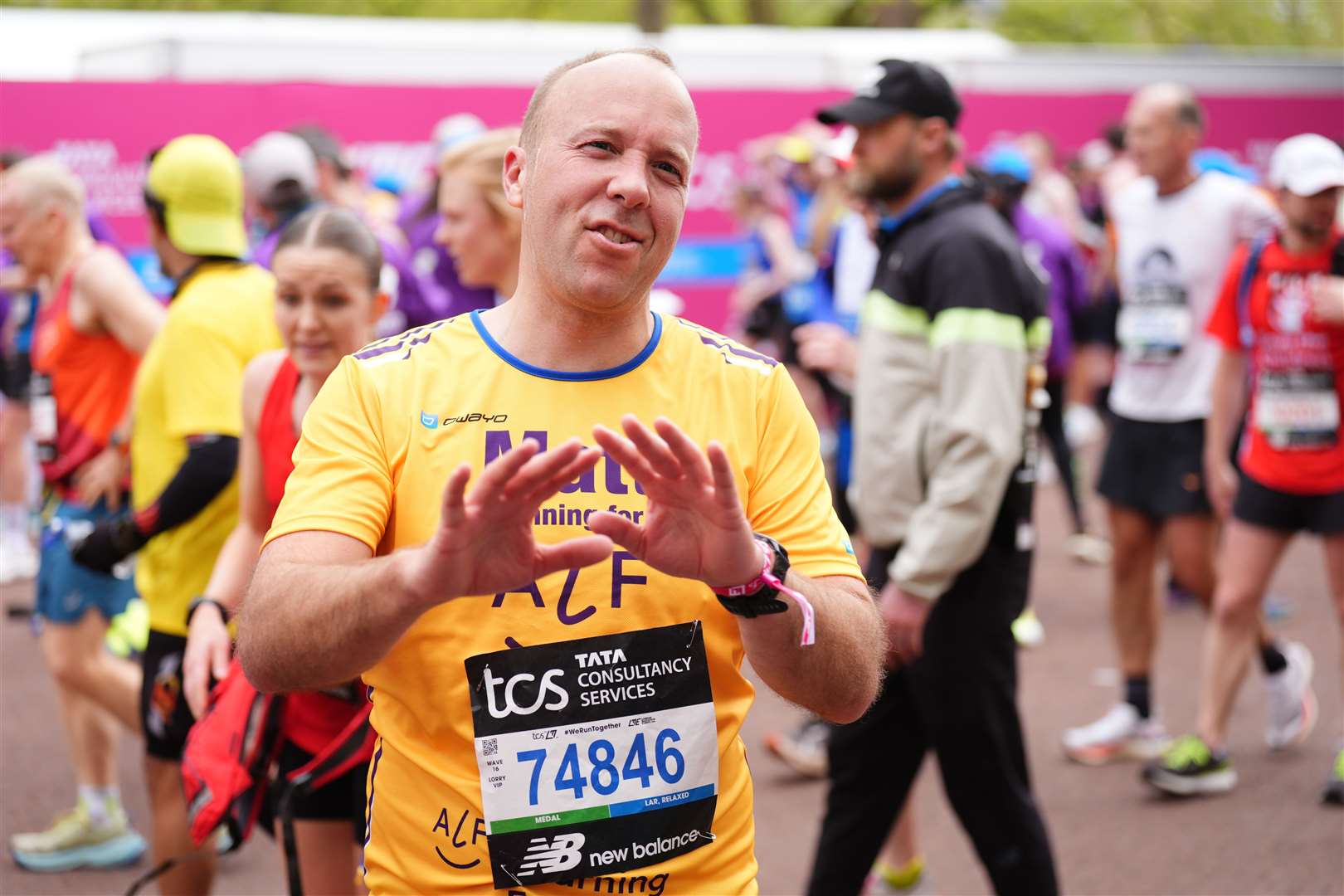 Matt Hancock was among the politicians taking part in the race (John Walton/PA)