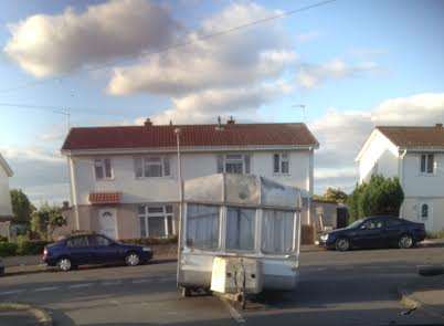 The caravan was dumped in Freeman Road