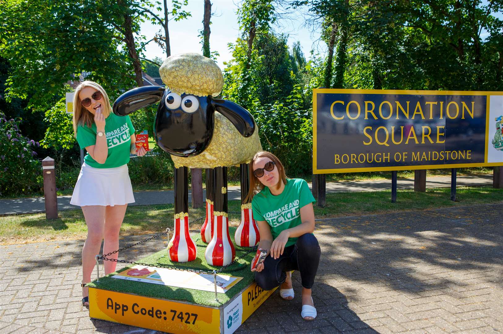 One of the Shaun the Sheep sculptures. Picture: Steve James Photography