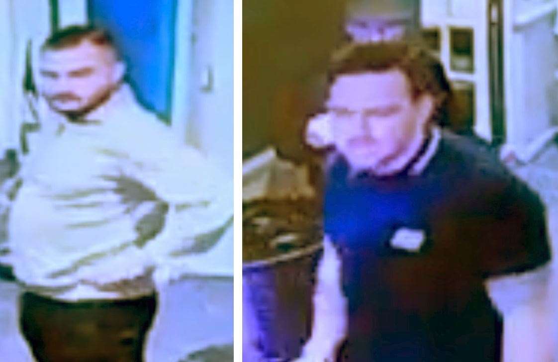 Police have released CCTV images of two men following a reported serious assault at The Dolphin, Broadstairs Picture: Kent Police