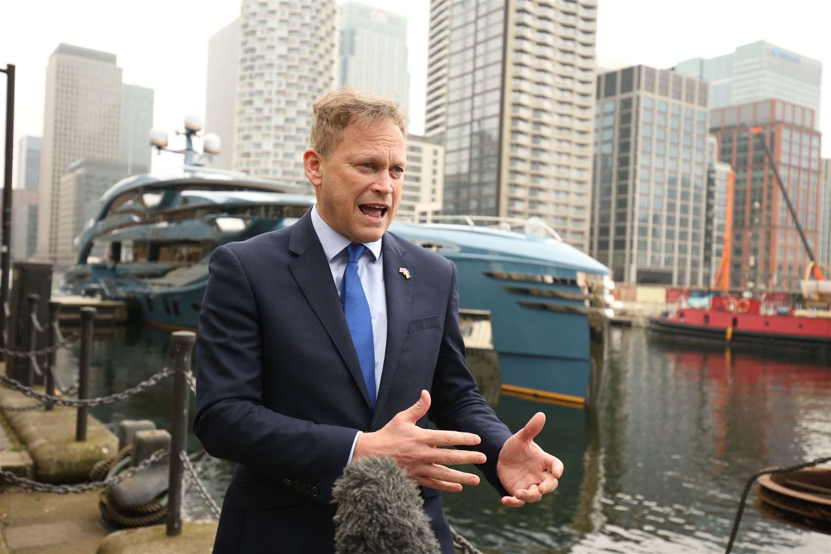 Transport Secretary Grant Shapps said the yacht would not be moving (James Manning/PA)