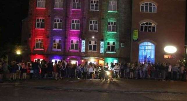 People faced long queues trying to get into the last event at Liquid and Envy nightclub. Picture: Alvin Mulindwa