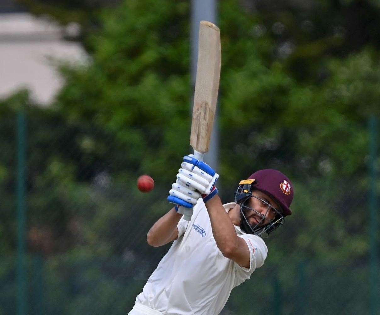 Aron Nijjar – took 3-41 for Kent on day two of their County Championship clash against Nottinghamshire. Picture: Keith Gillard