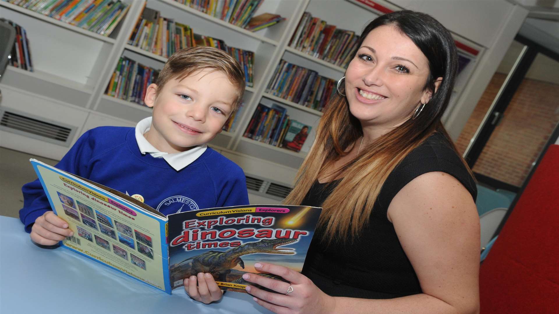 Oliver Martin with Leah Macdonald from Three R's Teacher Recruitment, which is supporting the Kent Literacy Awards.