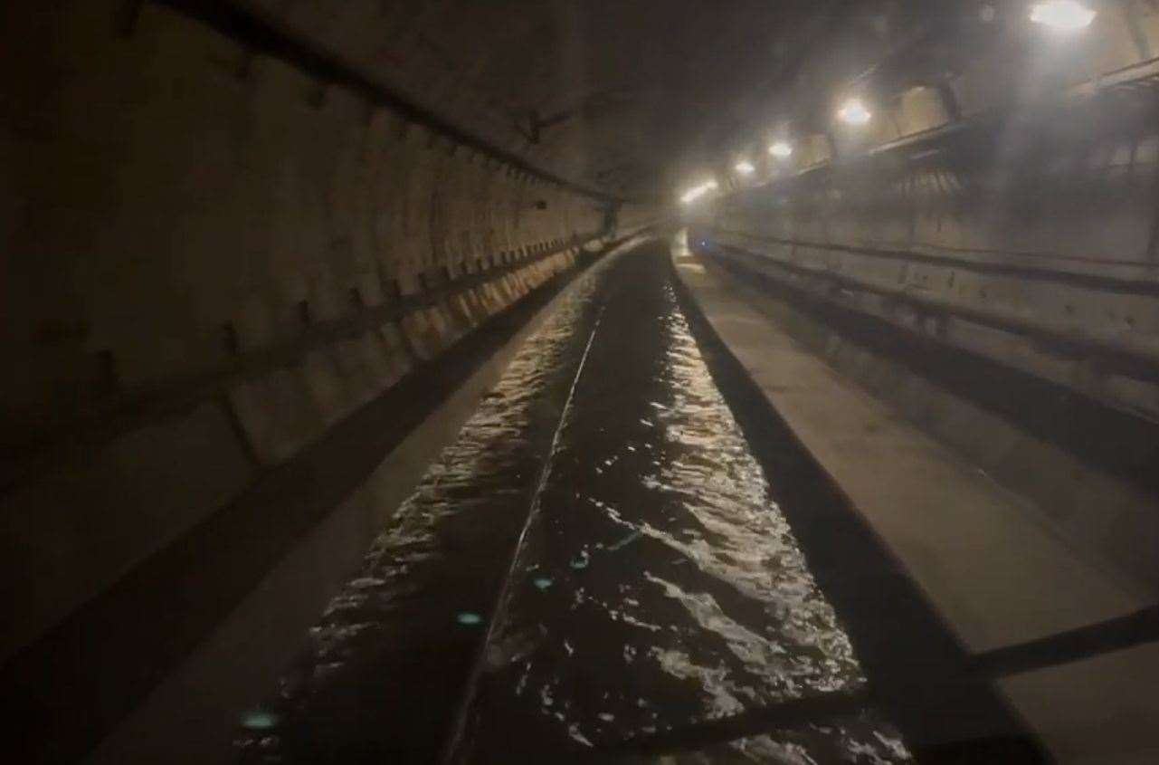 High-speed services have been cancelled following flooding near Ebbsfleet. Picture: Southeastern