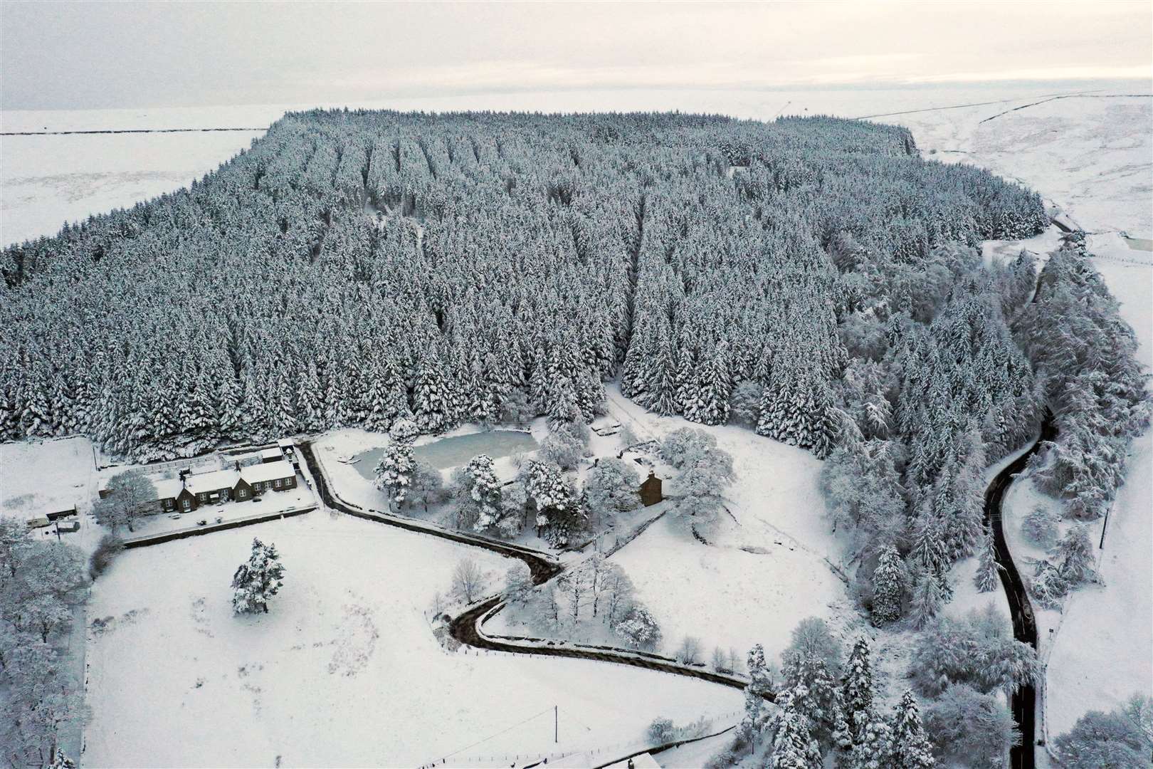 Heavy snow in Allenheads in the North Pennines (Owen Humphreys/PA)