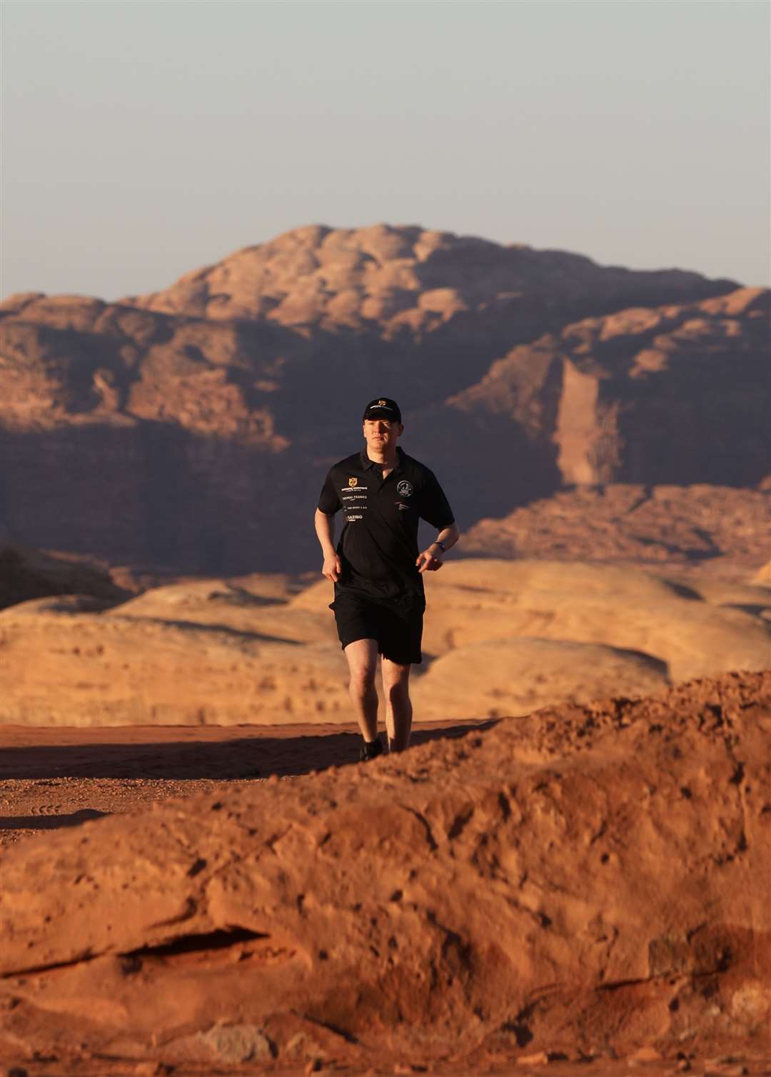 Mr Alexander during his marathon in the Wadi Rum desert in Jordan (Nick Butter/PA)