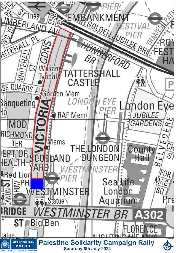 The PSC assembly area (Metropolitan Police/PA)