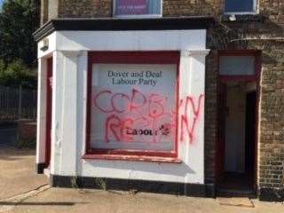 The graffiti on the Labour HQ. Submitted picture