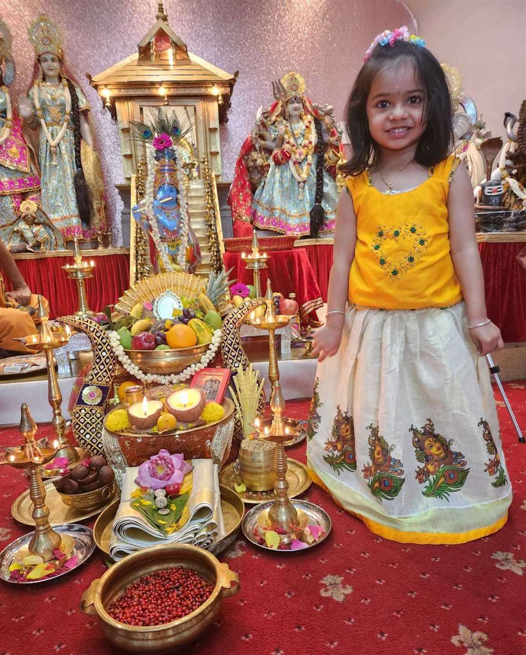 Seeing the decorated statue of Lord Krishna is said to bring his blessings. Picture: Ajay Attra