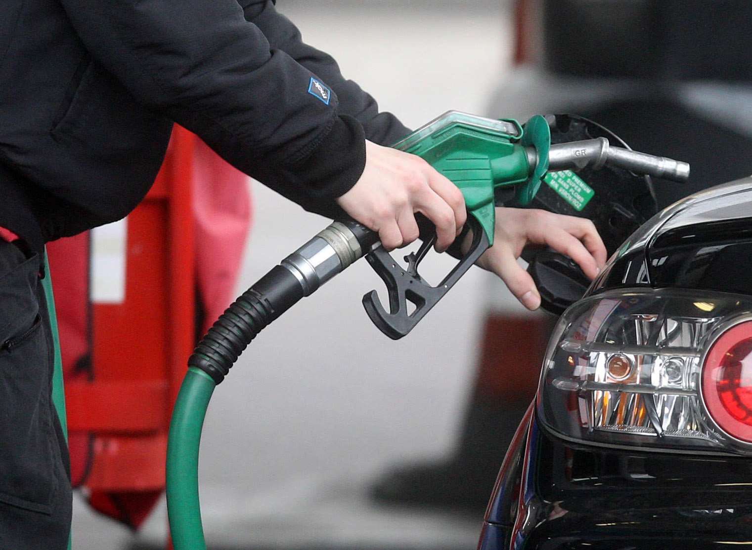 The petrol station is set to reopen on February 14. stock image